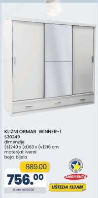 KLIZNI ORMAR WINNER-1