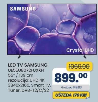LED TV SAMSUNG UE55U8072FUXXH