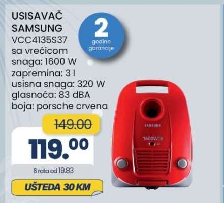 USISAVAČ SAMSUNG VCC4135S37
