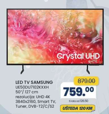 LED TV SAMSUNG UE50DU7102XXH