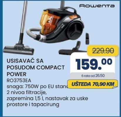 Rowenta Usisavač sa posudom Compact Power RO3753EA