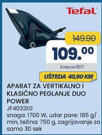 TEFAL APARAT ZA VERTIKALNO I KLASIČNO PEGLANJE DUO POWER