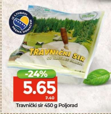 Travnički sir 450 g Poljorad