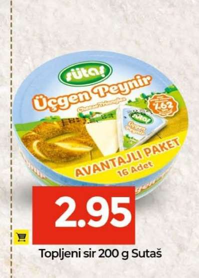 Topljeni sir 200 g Sutaš