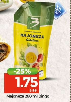 Majoneza 280 ml Bingo