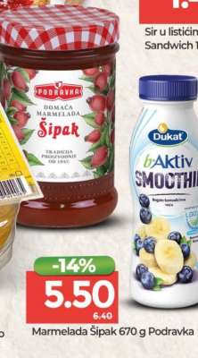 Marmelada šipak 670 g, Podravka