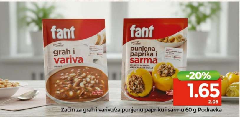 Začin za grah i varivo/za punjenu papriku i sarmu 60 g Podravka
