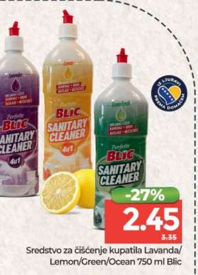 Sredstvo za čišćenje kupatila Lavanda/Lemon/Green/Ocean 750 ml Blic
