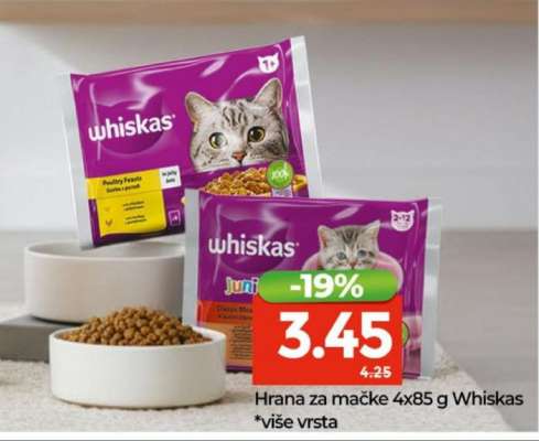 Hrana za mačke 4x85 g Whiskas