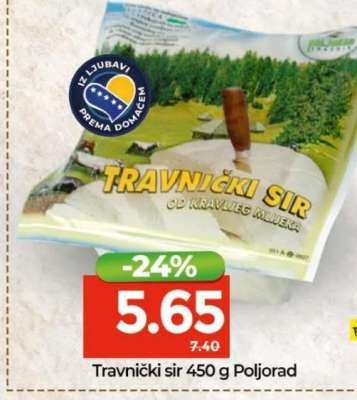 Travnički sir 450 g Poljorad