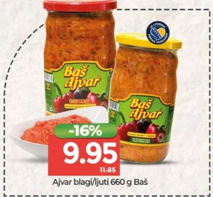 Ajvar blagi/ljuti 660 g Baš