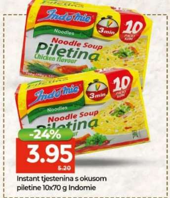Instant tjestenina s okusom piletine 10x70 g Indomie