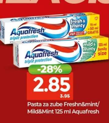 Pasta za zube Freshn-mint/Mild&Mint 125 ml Aquafresh