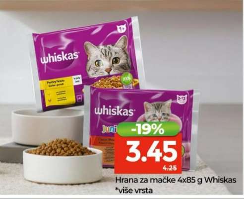 Hrana za mačke 4x85 g Whiskas