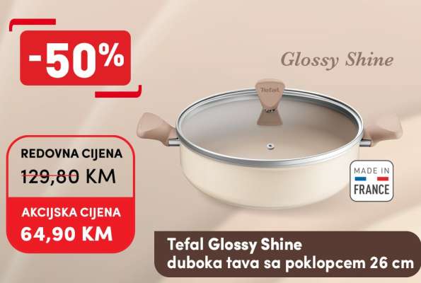 Tefal Glossy Shine duboka tava sa poklopcem 26 cm