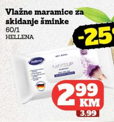 Vlažne maramice za skidanje šminke