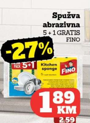 Spužva abrazivna 5 + 1 GRATIS FINO