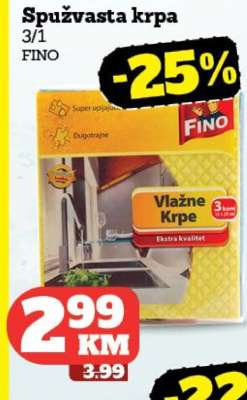 Spužvasta krpa 3/1 FINO