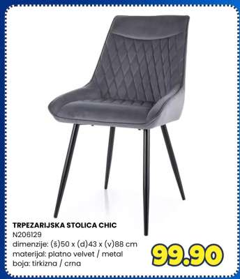 TRPEZARIJSKA STOLICA CHIC