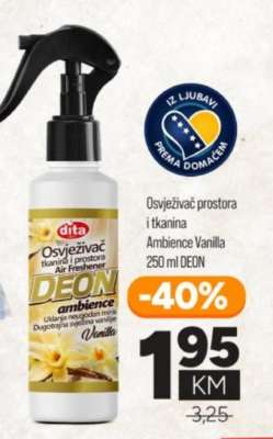 Osveživač prostora i tkanina Ambience Vanilla