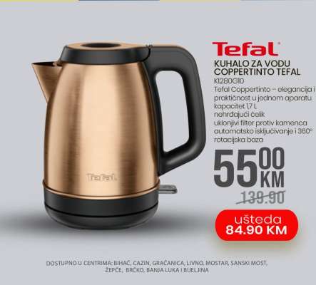 TEFAL KUHALO ZA VODU COPPERTINO TEFAL KI280G10