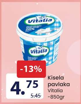 Kisela pavlaka Vitalia