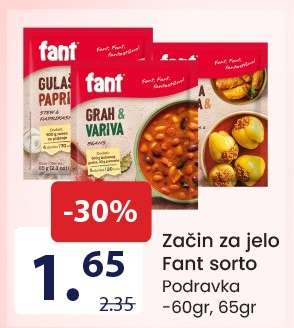 Začin za jelo Fant sorto