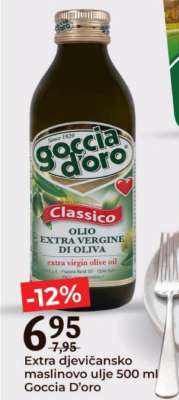 Extra djevičansko maslinovo ulje 500 ml Goccia D’oro