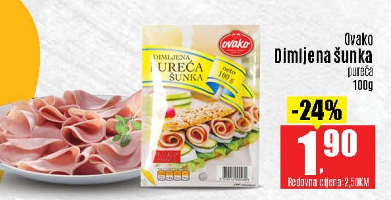 Ovako Dimljena šunka pureća