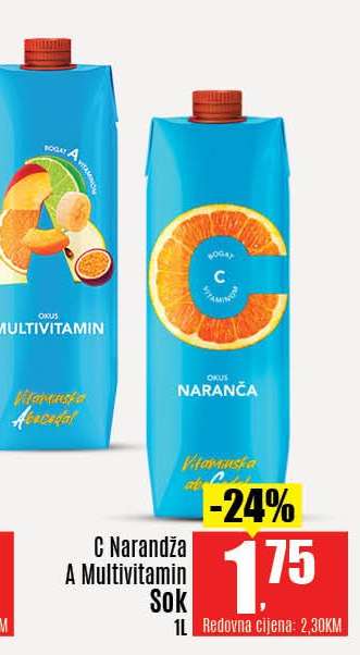 C Narandža A Multivitamin Sok