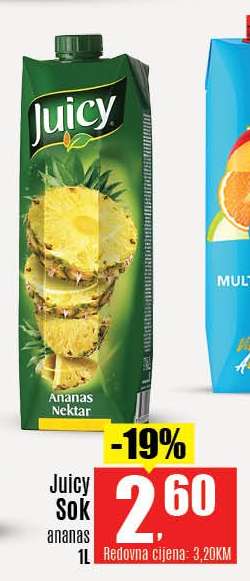 Juicy Sok ananas 1L