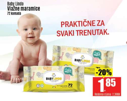 Baby Lindo Vlažne maramice