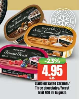 Sladoled Salted Caramel/Three chocolates/Forest fruit 900 ml Augusto