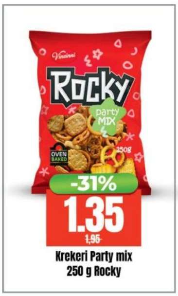 Krekeri Party mix 250 g Rocky