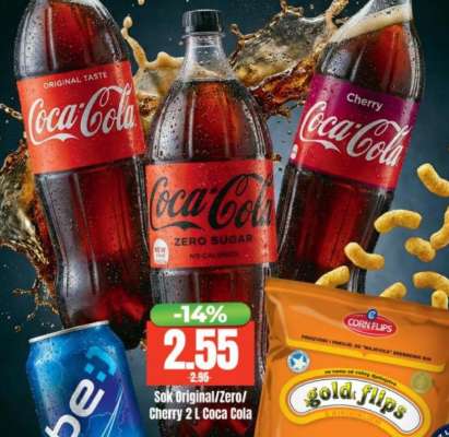 Sok Original/Zero/Cherry 2 L Coca Cola