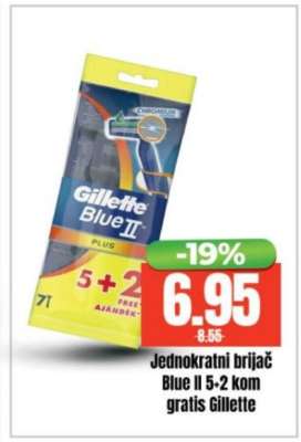 Jednokratni brijač Blue II 5+2 kom gratis Gillette