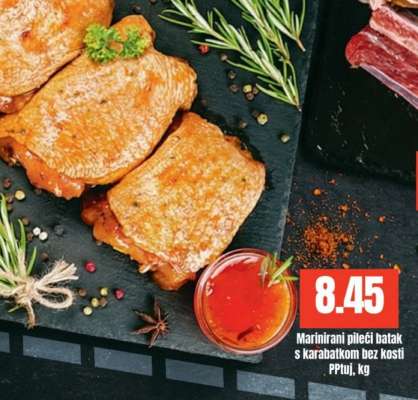 Marinirani pileći batak s karabatkom bez kosti