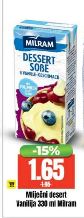 Mliječni desert Vanilija 330 ml Milram