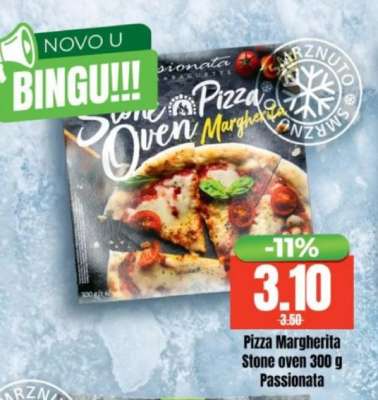 Pizza Margherita Stone oven 300 g Passionata