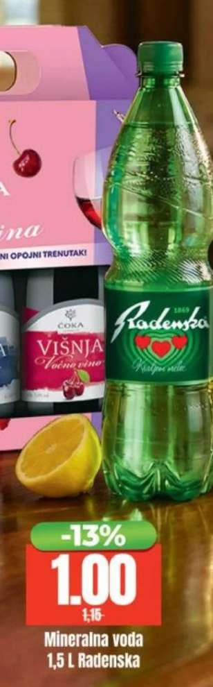 Mineralna voda 1,5 L Radenska