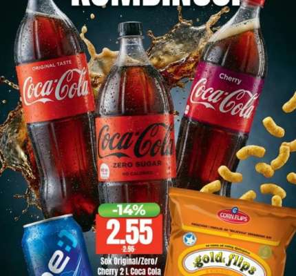 Sok Original/Zero/Cherry 2L Coca Cola