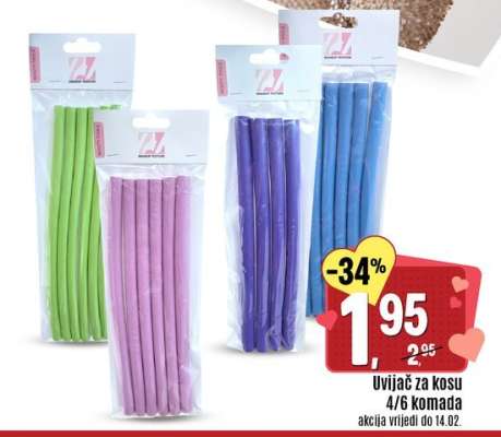 Uvijač za kosu 4/6 komada