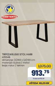 TRPEZARIJSKI STOL HARI