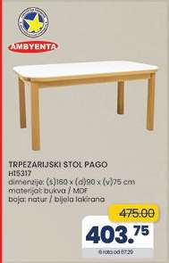 TRPEZARIJSKI STOL PAGO