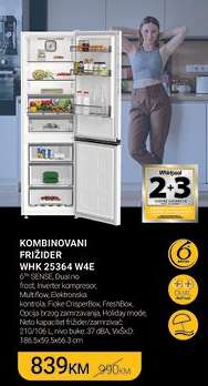 KOMBINOVANI FRIŽIDER WHK 25364 W4E