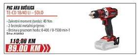 PXC AKU BUŠILICA TE-CD 18/40 LI – SOLO