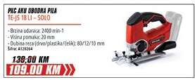 PIC AKU UBODNA PILA TE-JS 18 LI - SOLO
