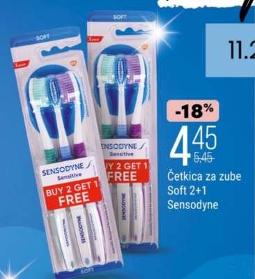 Četkica za zube Soft 2+1 Sensodyne
