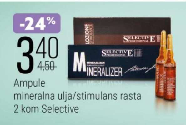 Ampule mineralna ulja/stimulans rasta 2 kom Selective
