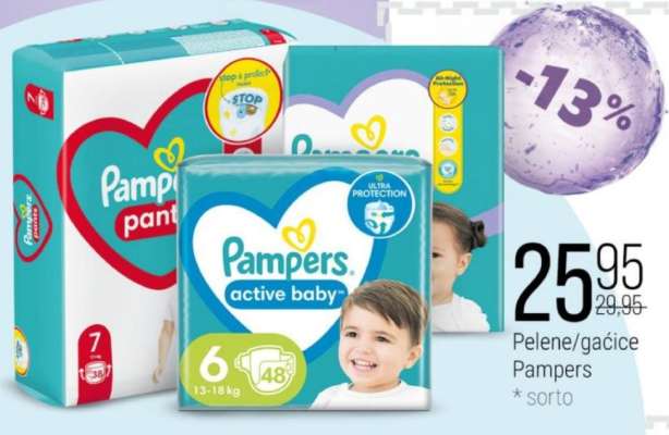 PELENЕ, GAĆICE Pampers